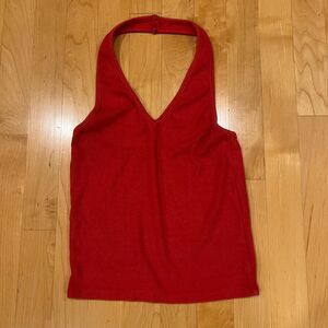 Red American Eagle halter tank top